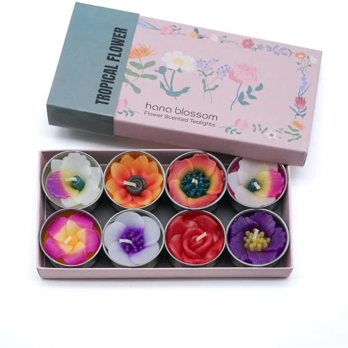 Bougies parfumées Hana Blossom, lot de 8 pièces - Vue principale