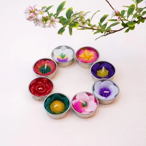Détail de Bougies parfumées Hana Blossom, lot de 8 pièces