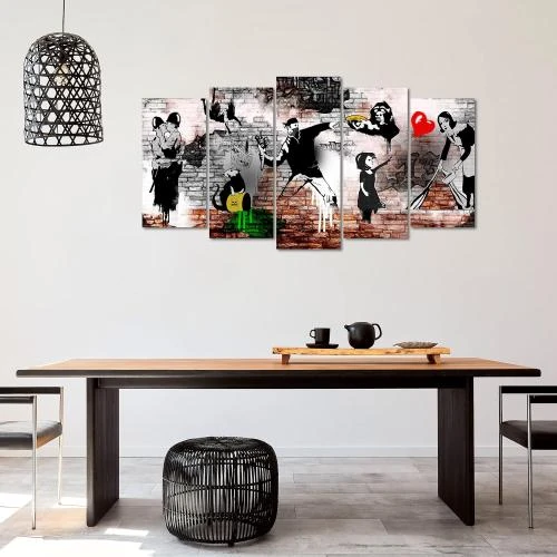 Zoom sur Impression Toile Moderne, Art Abstrait, Décoration Salon