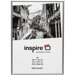 Cadre photo incassable aluminium, plaque transparente, 30x42 cm