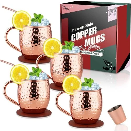 Eligara Tasses Cuivre Artisanales Cocktail Mule Moscou - Vue principale