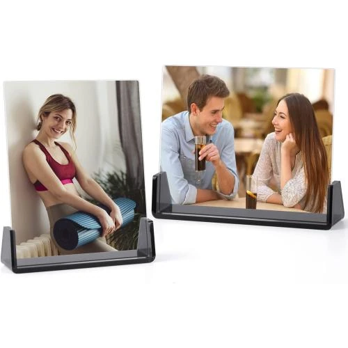 Cadres photo acrylique noir translucide, lot de 2 - Vue principale