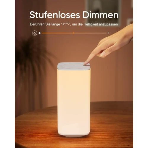 Détail de Lampe Chevet Tactile Enfant, 256 Couleurs, Rechargeable