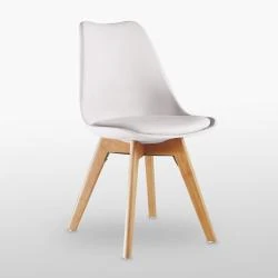 Chaise Salle à Manger Bois Blanc Design Élégant