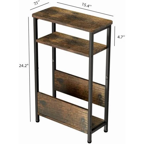 Zoom sur Table d'appoint THUMEYE, 3 niveaux, porte-revues, étroite