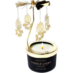 Bougies parfumées rotatives roses, cadeau unique femme