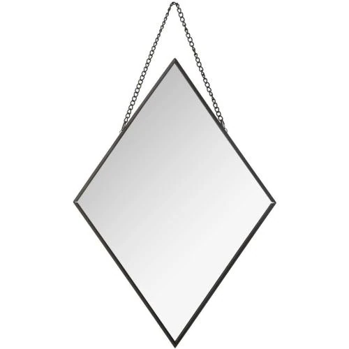 Zoom sur Miroirs Losange, Set 3 pièces, Métal Noir, Atmosphera