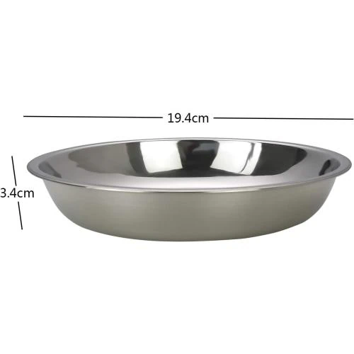 Détail de Ensemble 4 assiettes rondes acier inoxydable Zerdyne