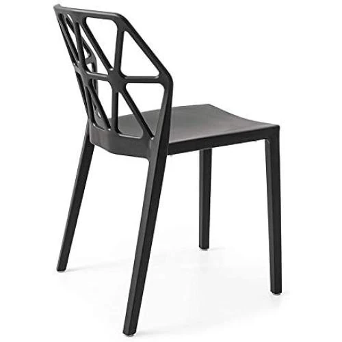 Zoom sur Chaises Design CONNUBIA ALCHEMIA Polypropylène Lot de 4 - Noir