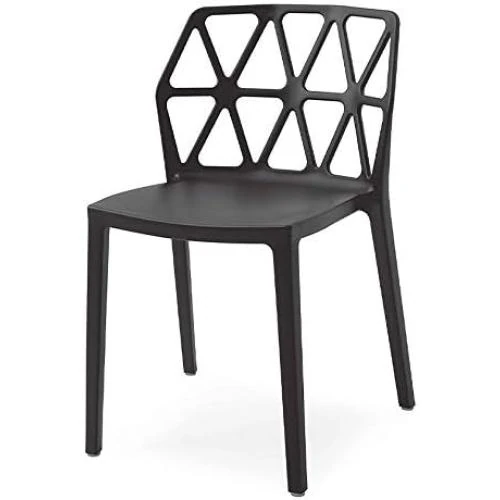 Chaises Design CONNUBIA ALCHEMIA Polypropylène Lot de 4 - Noir - Vue principale