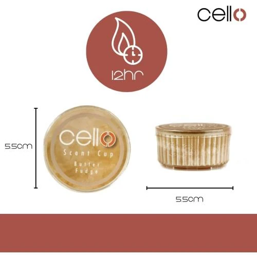 Zoom sur Bougies chauffe-plat parfumées caramel beurre Cello, lot 3