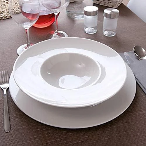 Assiettes risotto porcelaine blanche Napoli, lot 6 - Vue principale