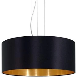 Suspension Luminaire EGLO Maserlo, 3 Lampes, Acier Argenté, T