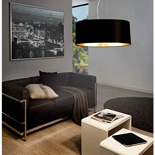 Zoom sur Suspension Luminaire EGLO Maserlo, 3 Lampes, Acier Argenté, T