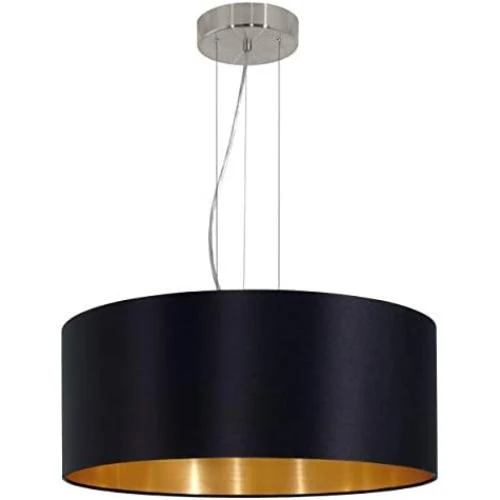 Détail de Suspension Luminaire EGLO Maserlo, 3 Lampes, Acier Argenté, T