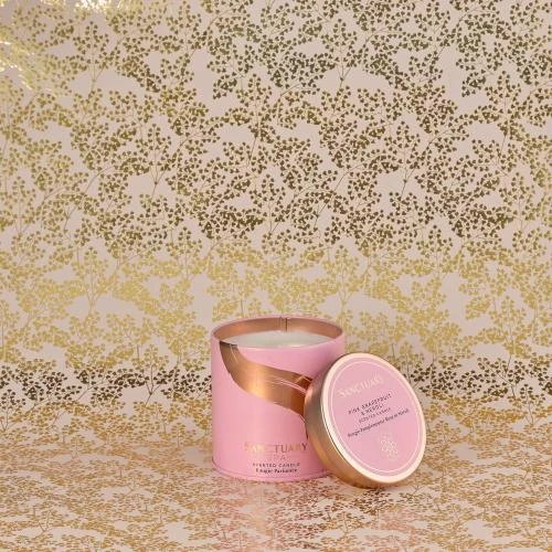 Détail de Bougie Sanctuary Spa Pamplemousse Rose Parfumée Luxe