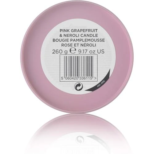 Zoom sur Bougie Sanctuary Spa Pamplemousse Rose Parfumée Luxe