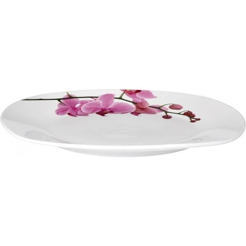 Détail de Assiette plate Kyoto Van Well, porcelaine, décor floral