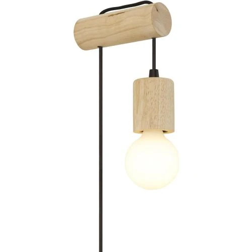 Lampe Murale Bois Torse Naturel E27, Décoration Intérieure - Vue principale