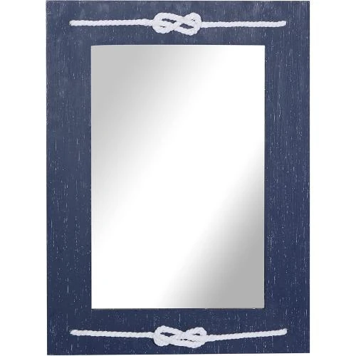 Détail de Miroir Mural Bois Nœud Bleu Deco 79