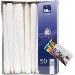 Lot 50 Bougies Chandelles Blanches Gies 205 339000