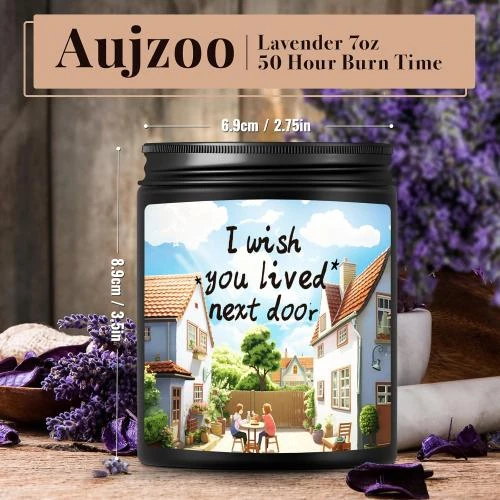 Zoom sur Bougies parfumées I Wish You Lived Next Door, lavande