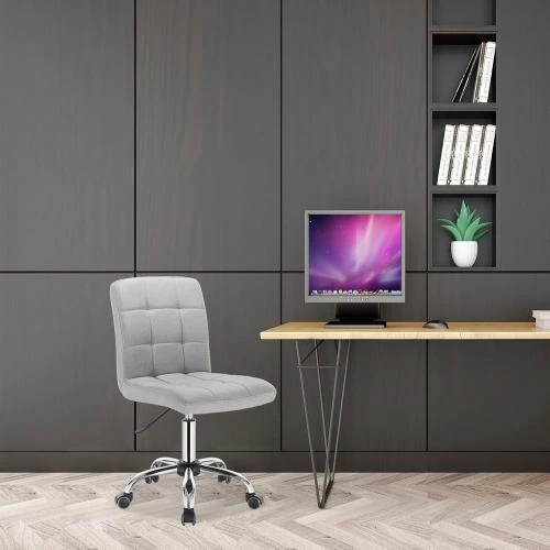Détail de Chaise Bureau Ergonomique Pivotante eSituro, Lin Gris Clair