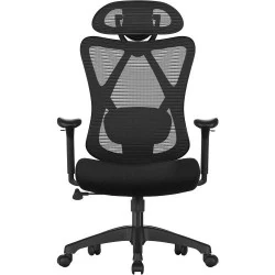 Chaise Bureau Ergonomique SONGMICS, Noir, Support Lombaire