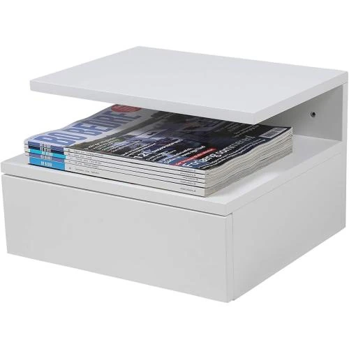 Zoom sur Table de Chevet Blanche MDF, Ac Design Furniture
