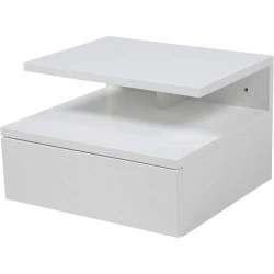 Table de Chevet Blanche MDF, Ac Design Furniture