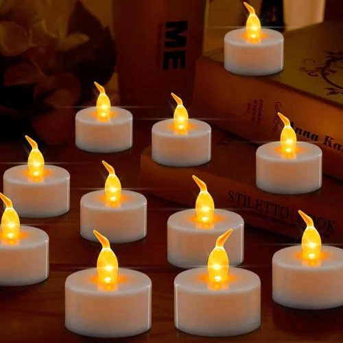 Bougies LED Chauffe Plat, Chandelles Clignotantes Réalistes - Vue principale