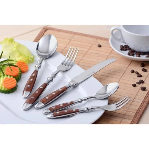 Détail de GRAWE Lot 6 Fourchettes Dessert Forgées Marron