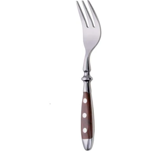 Zoom sur GRAWE Lot 6 Fourchettes Dessert Forgées Marron