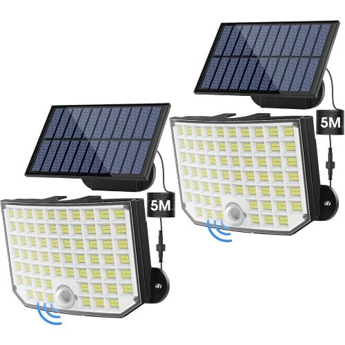 Lampe Solaire Extérieure Ortiny, 256 LED, Détecteur Mouvement - Vue principale