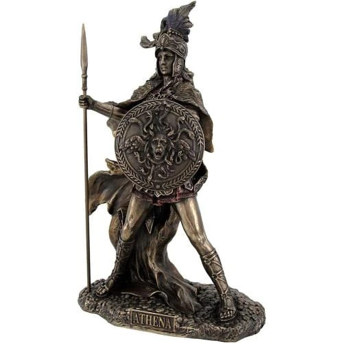 Détail de Statue Veronese Design Athena, Déesse Sagesse, Guerre