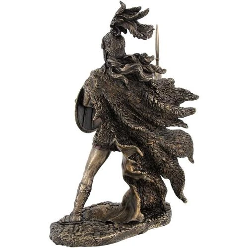 Zoom sur Statue Veronese Design Athena, Déesse Sagesse, Guerre
