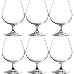 Set 6 Verres Cognac Leonardo, Ciao, Élégance Verre