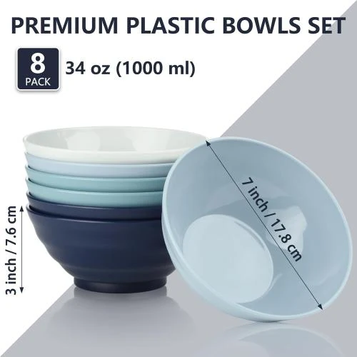 Détail de Set 39 assiettes incassables, assiettes plastiques réutilisables