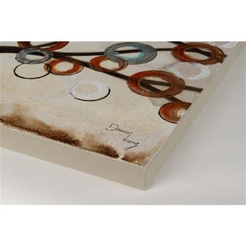 Détail de Tableau peinture moderne 100% fait main, Cuivre Beige, Arbres