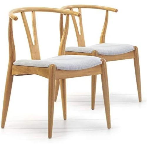 Pack 2 Chaises Rustic en Bois Massif Style Chêne - Vue principale
