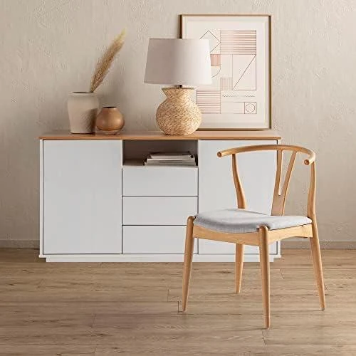 Détail de Pack 2 Chaises Rustic en Bois Massif Style Chêne