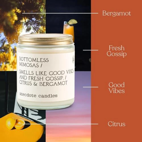 Détail de Bougie en pot verre Mimosas, Anecdote Candles