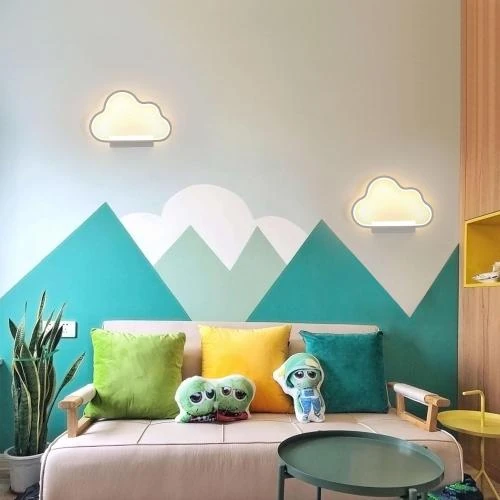 Détail de Applique Murale LED Moderne, Lampe Nuage Acrylique, Luminaire Créatif