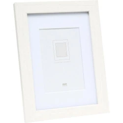 Cadre Photo Bois Blanc, Deknudt, Passe-Partout 20x25 cm