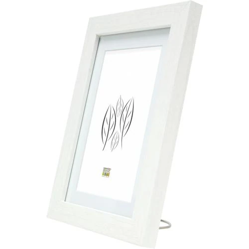 Détail de Cadre Photo Bois Blanc, Deknudt, Passe-Partout 20x25 cm