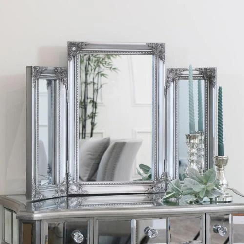 Miroir de Coiffeuse Triple Argenté Melody Maison - Vue principale