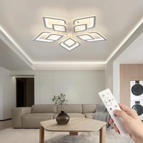 Plafonnier LED Dimmable Moderne, Télécommande, 3000k-6500k - Vue principale