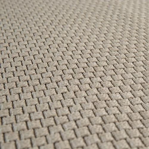 Zoom sur Tapis Extérieur Rond Résistant Intempéries Beige Moderne
