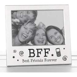 Cadre Photo Argenté Satiné, Meilleures Amies BFF