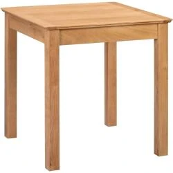 Table Salle à Manger Carrée Bois Massif Chêne Beige